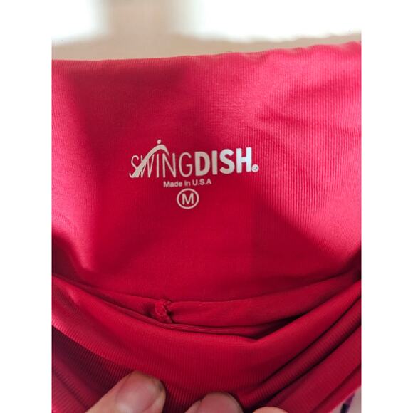 SWINGDISH Olivia Red & Bloom Print Golf Skirt with Under Short Size Medium (393) - Picture 3 of 4